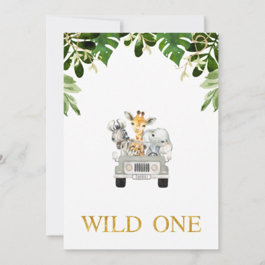 Wild One Safari, eerste uitnodiging (Achterkant)