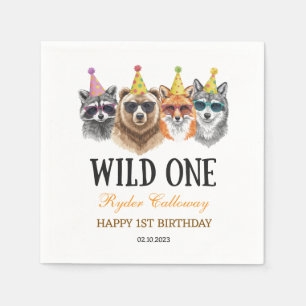 Wild One Safari Eerste Verjaardag – Jungle Dieren Servet