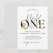 Wild One Safari eerste verjaardag Kaart (Voorkant / Achterkant)