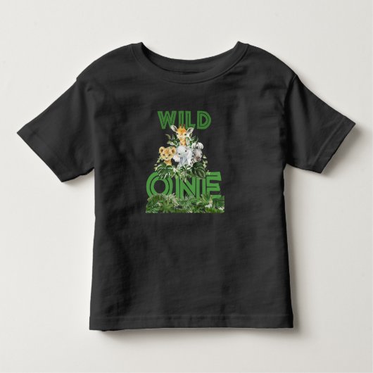 Wild One Safari eerste verjaardag Kinder Shirts (Voorkant)