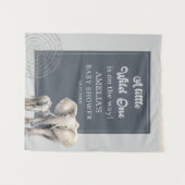 Wild One Safari Elephant Baby shower achtergrond Wandkleed (Voorkant (horizontaal))