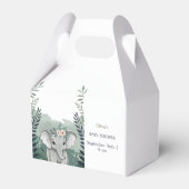 Wild One Safari Elephant Baby shower Favoriete Box Bedankdoosjes (Voorkant Zijde)