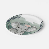 Wild One Safari Elephant Baby shower Papieren Bord (Gekanteld)