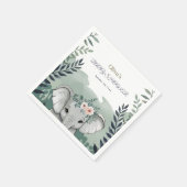 Wild One Safari Elephant Baby shower servetten (Hoek)