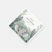 Wild One Safari Elephant Baby shower servetten (Hoek)