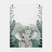 Wild One Safari Elephant Baby shower welkom Acryl Bord (Voorkant)