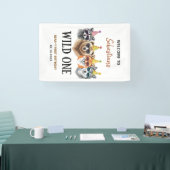 Wild One Safari First Birthday – Jungle Animal  Spandoek (Beurs)