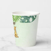Wild One, Safari First Birthday Paper Cup Papieren Bekers (Achterkant)
