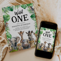 Wild One Safari First Birthday Party