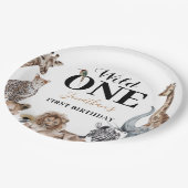 Wild One Safari First Birthday Party Papieren Bordje (Gekanteld)