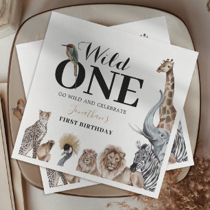 Wild One Safari First Birthday Party Servet