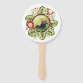 Wild One Safari First Birthday Photo Cute Animals Handwaaier (Achterkant)