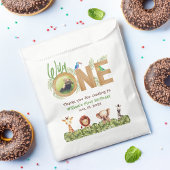 Wild One Safari First Birthday Photo Wood Animals Bedankzakje