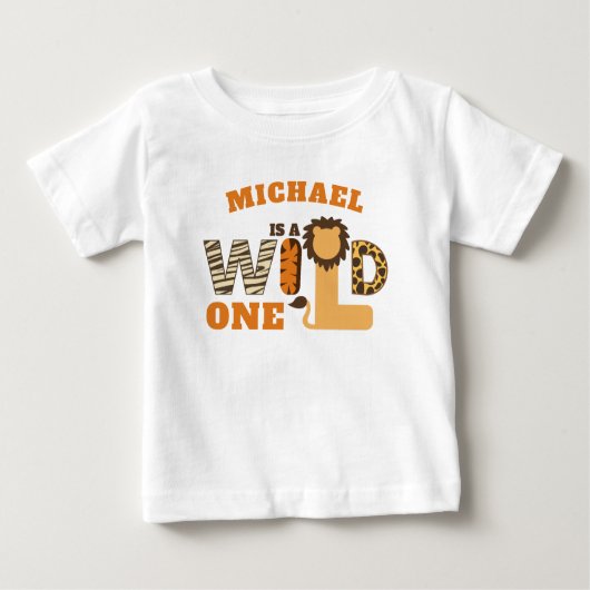 WILD ONE Safari First Birthday with Name (Voorkant)