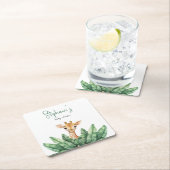 Wild One Safari Giraffe Baby shower Kartonnen Onderzetters (Insitu)