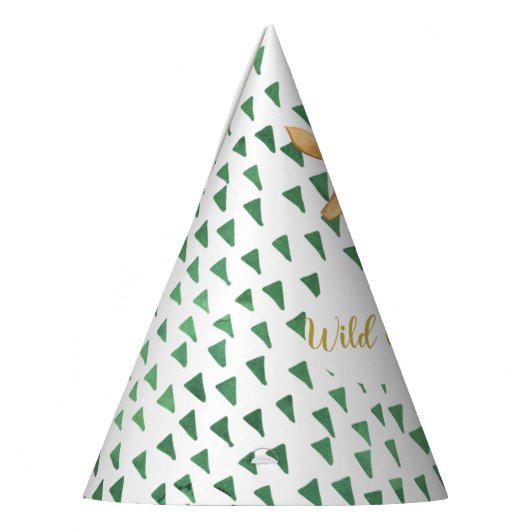 Wild One Safari Giraffe Birthday Party Pet Feesthoedjes (Links)