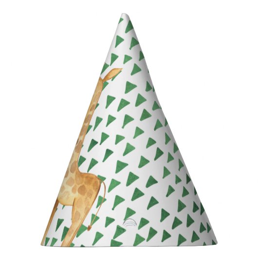 Wild One Safari Giraffe Birthday Party Pet Feesthoedjes (Rechts)