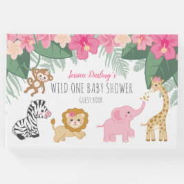 Wild One Safari/Girl Oerwoud Baby shower welkom Gastenboek