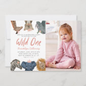 Wild One Safari Girl's eerste foto van de Birthday Kaart (Voorkant)