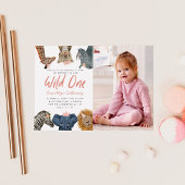 Wild One Safari Girl's eerste foto van de Birthday Kaart