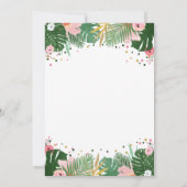 Wild One Safari Gold Girl Pink Animals Kaart (Achterkant)