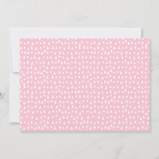 Wild One Safari Gold Girl Pink Animals Kaart (Achterkant)