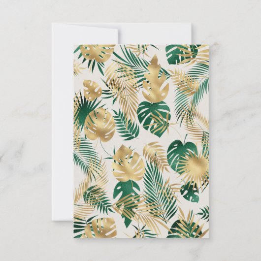 Wild One Safari Green Gold Ecru 1e verjaardag Kaart (Achterkant)