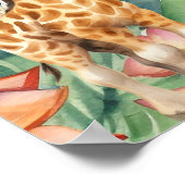 Wild One Safari Greenery Baby shower Welkomstbord Poster (Hoek)