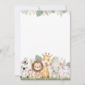 Wild One Safari Jungle Animals 1st Birthday Kaart (Achterkant)