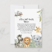 Wild One Safari Jungle Animals Boy Baby Shower  Bedankkaart (Voorkant)