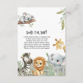 Wild One Safari Jungle Animals Boy Baby Shower En Informatiekaartje (Voorkant)