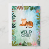 Wild one safari jungle animals boy birthday kaart (Achterkant)