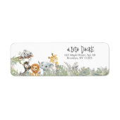 Wild One Safari Jungle Dieren Retouradres Etiket (Voorkant)
