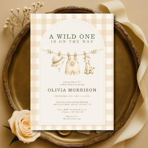 Wild One Safari Klerenlijn Baby Shower Kaart