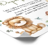 Wild One Safari Late Night Luiers Baby shower Poster (Hoek)