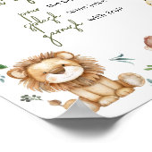 Wild One Safari Moeder Osa Bar Baby shower Poster (Hoek)