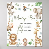 Wild One Safari Moeder Osa Bar Baby shower Poster (Voorkant)