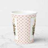 Wild One Safari Oerwoud 1e eerste verjaardag roze Papieren Bekers (Rechts)