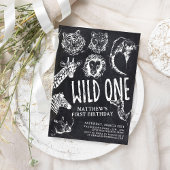 Wild One Safari Oerwoud 1e verjaardag Kaart