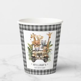 Wild One Safari Oerwoud 1e Verjaardag Papieren Bekers