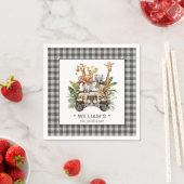 Wild One Safari Oerwoud 1e Verjaardag Servet (Insitu)