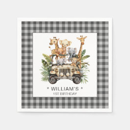 Wild One Safari Oerwoud 1e Verjaardag Servet