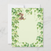 Wild one safari oerwoud 1e verjaardag uitnodiging (Achterkant)