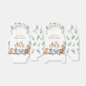 Wild One Safari Oerwoud Animals 1ste verjaardag Bedankdoosjes (Uitgevouwen)