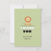 Wild One Safari Oerwoud Animals 1ste verjaardag Bedankkaart (Voorkant)