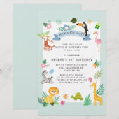 Wild One Safari Oerwoud Animals 1ste verjaardag Briefpapier (Voorkant / Achterkant)