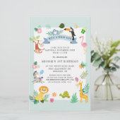 Wild One Safari Oerwoud Animals 1ste verjaardag Briefpapier (Staand voorkant)