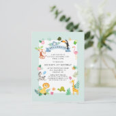 Wild One Safari Oerwoud Animals 1ste verjaardag Uitnodiging Briefkaart (Staand voorkant)