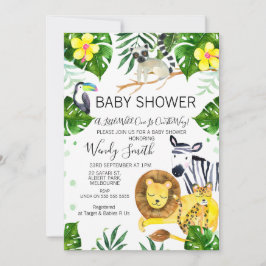 Wild One Safari oerwoud Animals Baby shower Kaart