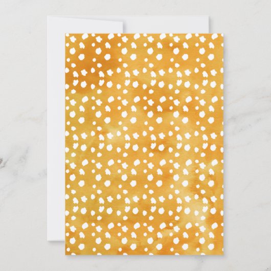 Wild One Safari oerwoud Animals Baby shower Kaart (Achterkant)